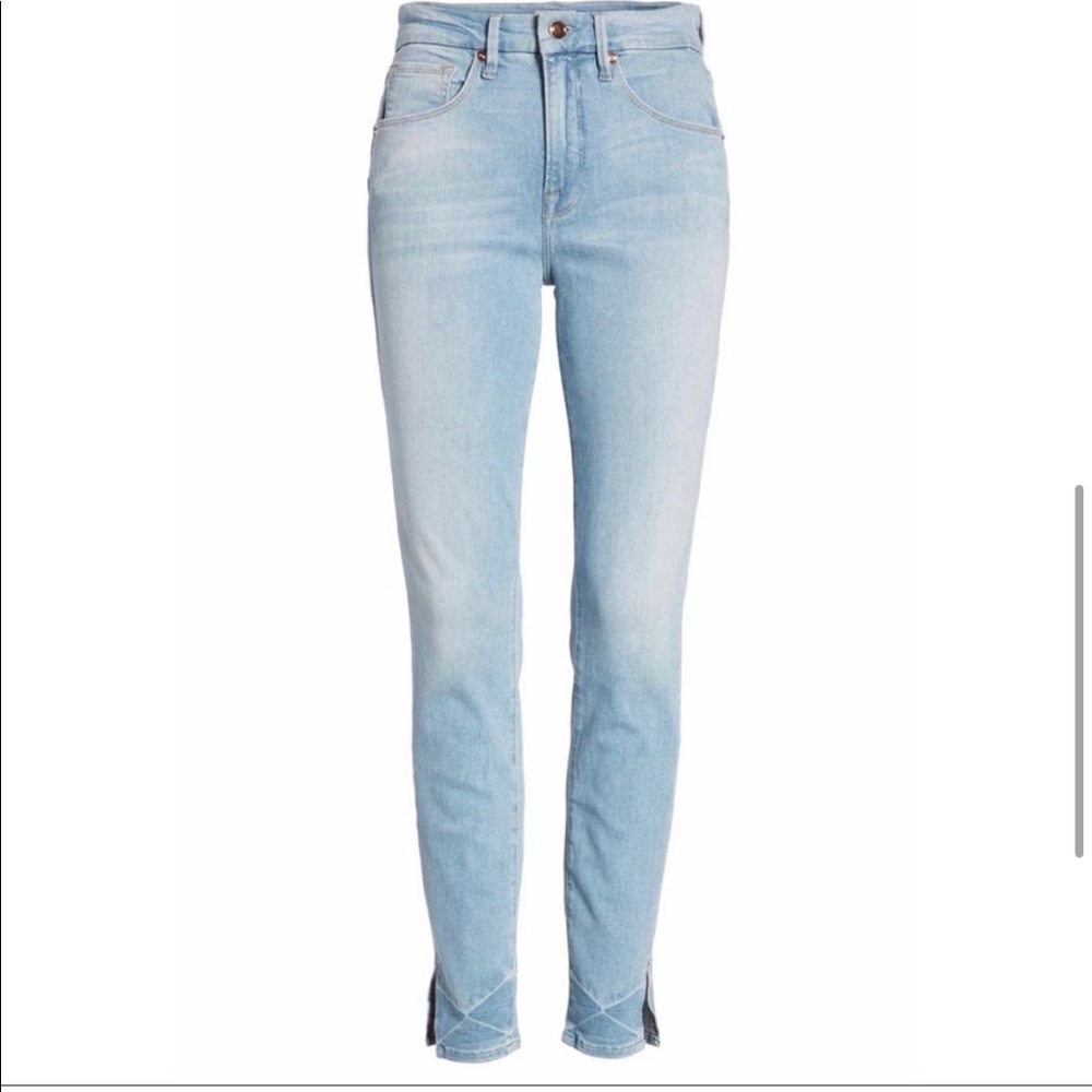 Good American Good Legs Slit Hem Skinny Jeans Size 4